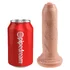 Фаллоимитатор King Cock Uncut с подвижной крайней плотью 15,2 см телесный фото 3