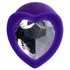Анальная фиолетовая пробка ToDo by Toyfa Diamond Heart M с кристаллом сердечком фото 2