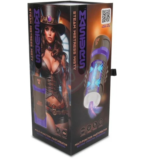 Интерактивный вибромастурбатор с всасыванием и сжатием Masturs Steam Mistress Misty коричневый фото 3