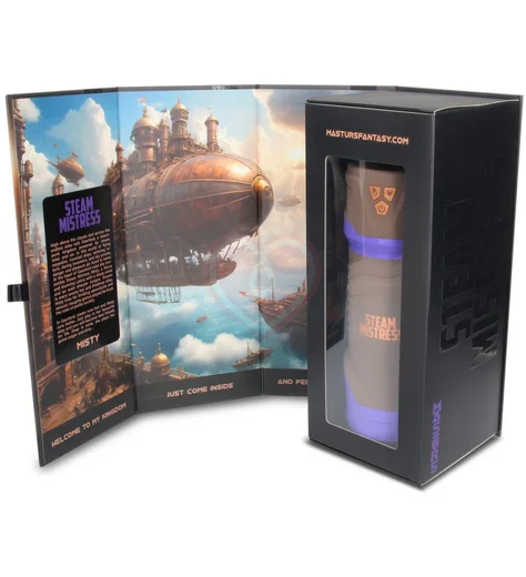 Интерактивный вибромастурбатор с всасыванием и сжатием Masturs Steam Mistress Misty коричневый фото 4