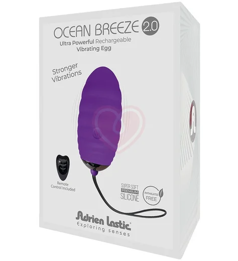 Виброяйцо с пультом Adrien Lastic Ocean Breeze 2.0 Lrs фиолетовое фото 3