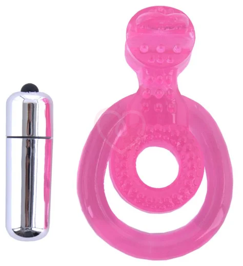 Эрекционное кольцо со съёмной вибропулей Toyfa Basic розовое фото 3