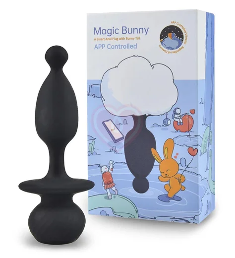 Анальная вибропробка Magic Motion Bunny с хвостиком и управлением от приложения фото 6