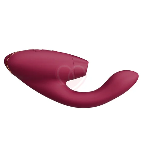 Вибратор с бесконтактной стимуляцией клитора Womanizer DUO 2 бордовый фото 2
