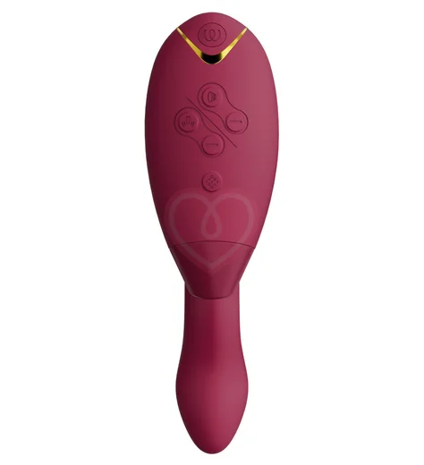 Вибратор с бесконтактной стимуляцией клитора Womanizer DUO 2 бордовый фото 6