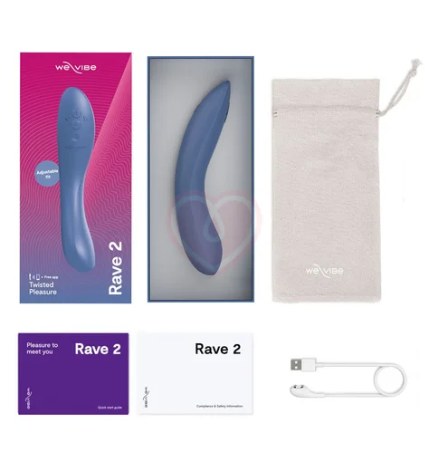Вибратор для зоны G We-Vibe Rave 2 с управлением от приложения голубой фото 6