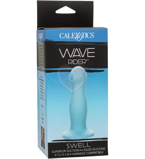 Фаллоимитатор на присоске Wave Rider Swell голубой фото 5