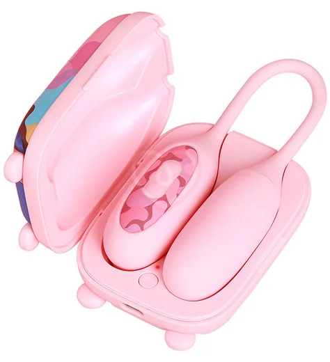Вибратор с вакуумным клиторальным стимулятором BeYourLover Magic Suitcase розовый фото 3