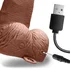Фаллопротез Lux Fetish с вибрацией коричневый 15 см фото 5