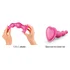 Рельефный фаллоимитатор Strap-On-Me Dildo Plug Beads размер L 14,8 см розовый фото 2