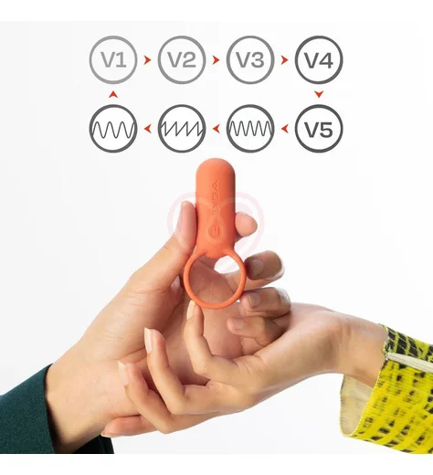 Эрекционное кольцо с вибрацией Tenga PaiRing индиго фото 10