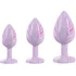 Эмалированная анальная пробка Kanikule Anal Plug S с нежно-розовым кристаллом фото 2