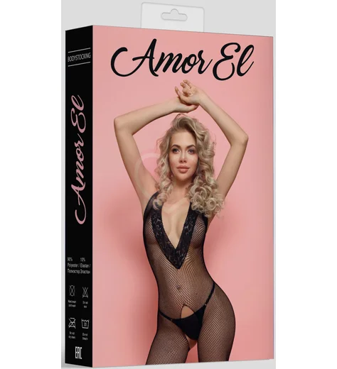 Кэтсют в сеточку с треугольным вырезом Amor El фото 3