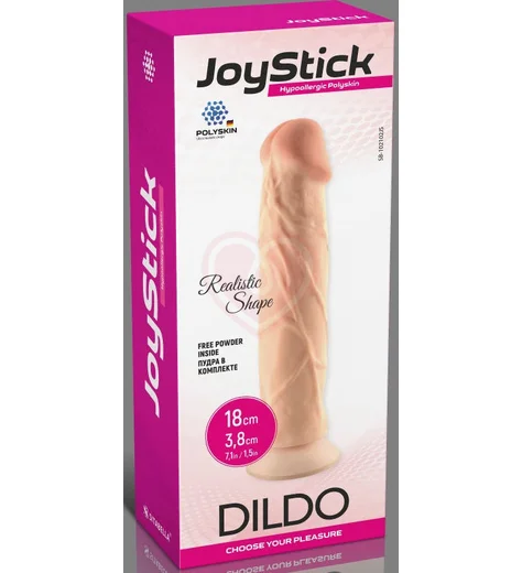 Фаллоимитатор реалистик JoyStick Dildo 18 см телесный фото 2