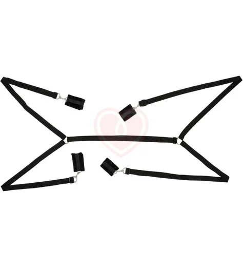 Набор для фиксации с наручниками и оковами Orion Bad Kitty Bed Shackles чёрный фото 2