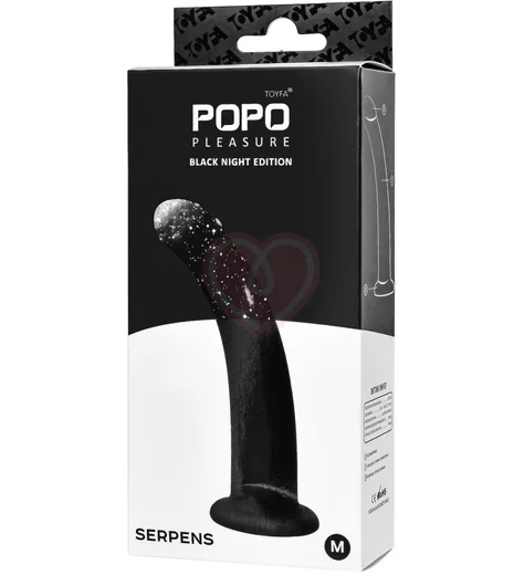 Анальный фаллоимитатор со стимуляцией простаты и зоны G Popo Pleasure by Toyfa Serpens M чёрный фото 7