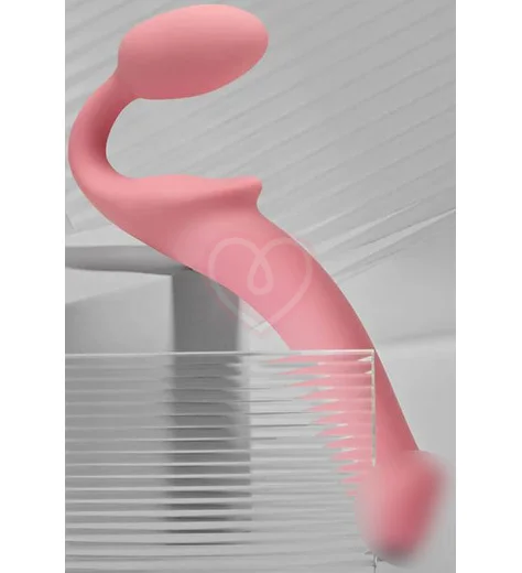 Безремневой гибкий страпон Strap-on-me Bendable XL розовый фото 5