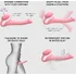 Безремневой гибкий страпон Strap-on-me Bendable XL розовый фото 6
