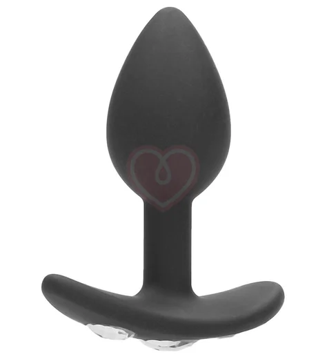 Анальная пробка для ношения с кристаллами Regular Diamond Butt Plug With Handle фото 3