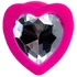 Анальная розовая пробка ToDo by Toyfa Diamond Heart S с кристаллом сердечком фото 2