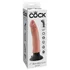 Гнущийся вибратор реалистик на присоске King Cock Vibrating 17 см телесный фото 4