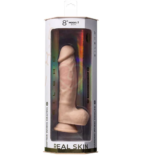 Реалистичный фаллоимитатор на присоске Silexd Model 1 Real Skin телесный 20 см фото 6