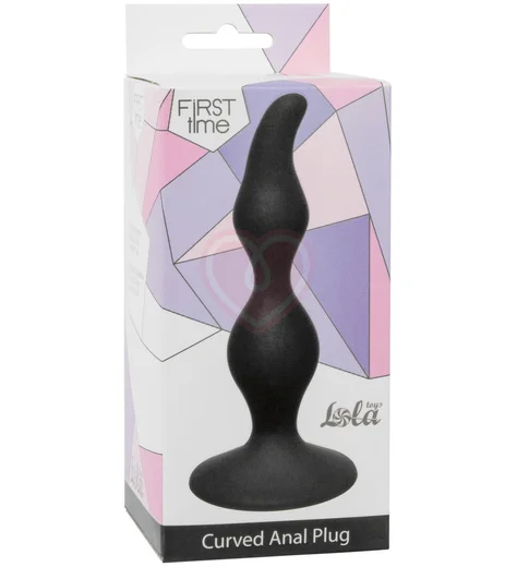 Анальная пробка Lola Games First Time Curved Anal Plug чёрная фото 2