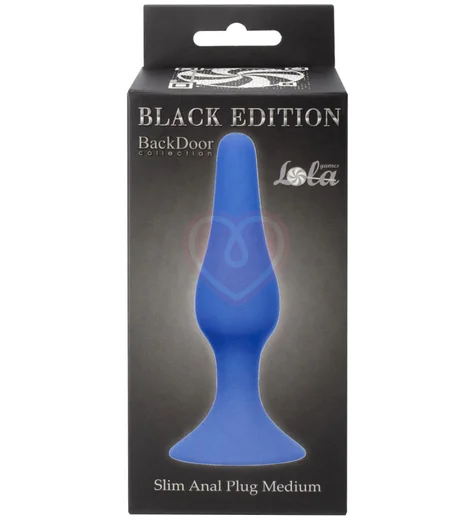Анальная пробка Lola Games Slim Anal Plug Medium голубая фото 3