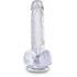 Гелевый фаллоимитатор с мошонкой King Cock Clear 13 см прозрачный фото 2
