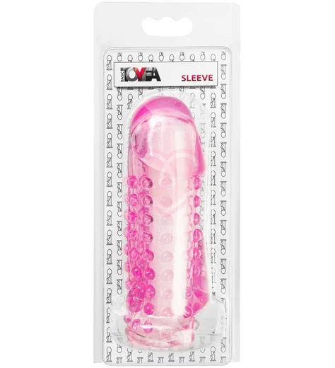Насадка на член со стимуляцией клитора и ануса Toyfa Basic розовая фото 4