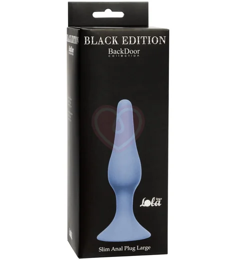Анальная пробка Lola Games Slim Anal Plug Large Blue голубая фото 2