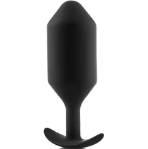 Утяжелённая анальная пробка для ношения b-Vibe Snug Plug 6 большая чёрная