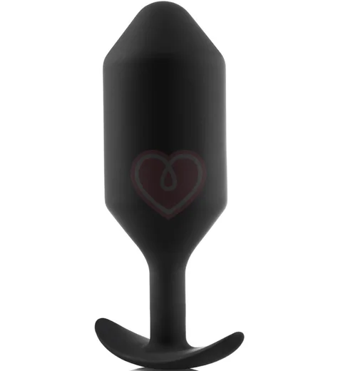 Утяжелённая анальная пробка для ношения b-Vibe Snug Plug 6 большая чёрная фото 1