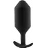 Утяжелённая анальная пробка для ношения b-Vibe Snug Plug 6 большая чёрная фото 1
