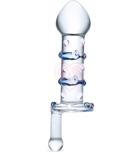 Стеклянный фаллоимитатор с поворотной рукояткой Glas Candy Land Juicer фото 1
