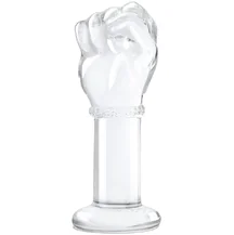 Стеклянная анальная пробка в форме кулака Glas Fist Butt Plug
