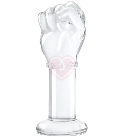 Стеклянная анальная пробка в форме кулака Glas Fist Butt Plug фото 1