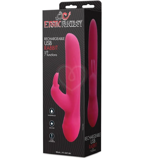 Вибратор-кролик со стимуляцией зоны G Erotic Fantasy Rabbit розовый фото 2