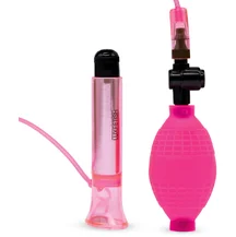 Вакуумная помпа для клитора с вибрацией Lux Fetish Vibrating Clitoral Pump розовая