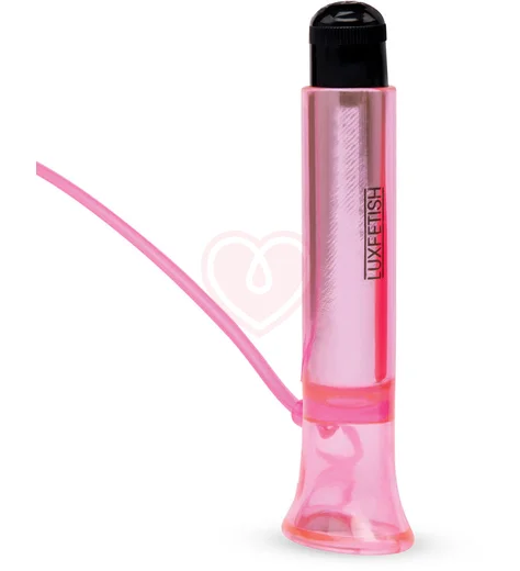 Вакуумная помпа для клитора с вибрацией Lux Fetish Vibrating Clitoral Pump розовая фото 4