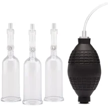 Вакуумная помпа для клитора и сосков Lux Fetish Nipple Suckers With Clitoral Pump прозрачная