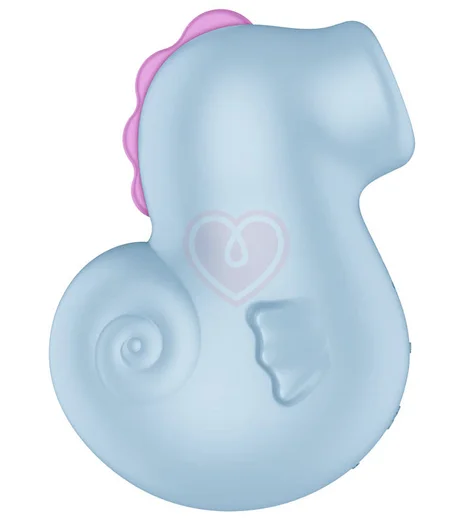 Вакуумный стимулятор в виде морского конька Satisfyer Sea Pony голубой фото 1