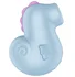 Вакуумный стимулятор в виде морского конька Satisfyer Sea Pony голубой фото 1