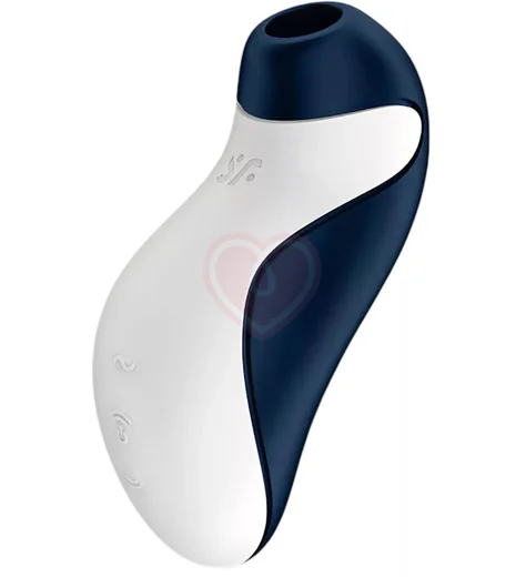 Вакуумный стимулятор в форме касатки Satisfyer Orca Battery Series синий фото 1