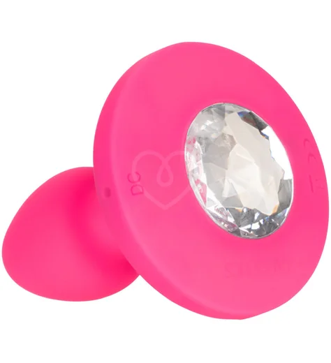 Анальная вибропробка с кристаллом Cheeky Gems Vibrating Probe Small розовая фото 2
