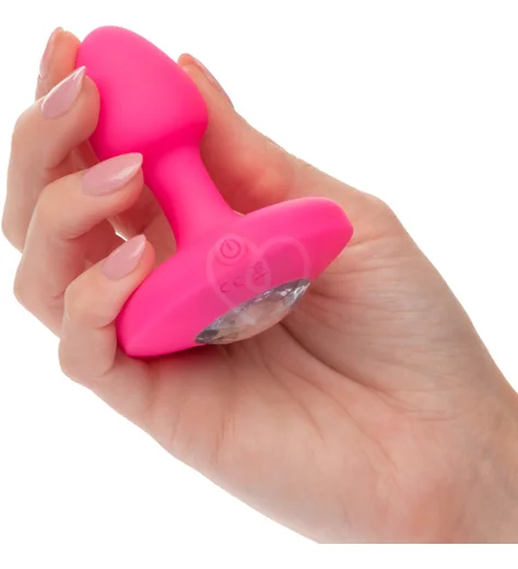 Анальная вибропробка с кристаллом Cheeky Gems Vibrating Probe Small розовая фото 4