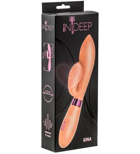Вибратор-кролик Indeep Gina бежевый фото 4