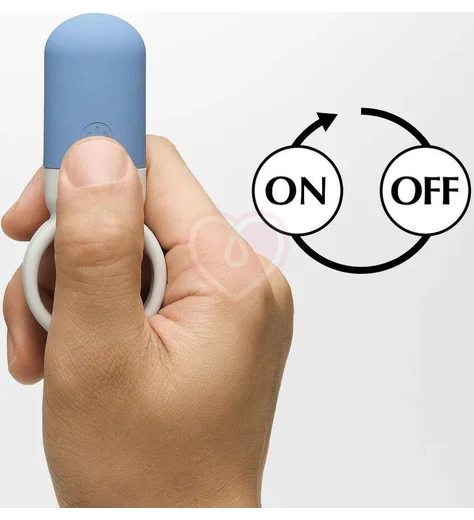Эрекционное кольцо с вибрацией Tenga Svr One Blue голубое фото 7