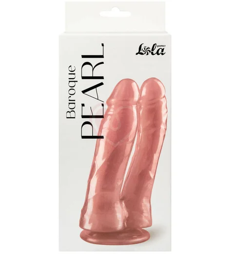Двойной перламутровый фаллоимитатор Lola Games Pearl Baroque Pearl розовый фото 5
