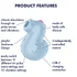 Вакуумный стимулятор в виде морского конька Satisfyer Sea Pony голубой фото 4